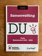 ExamenOverzicht Samenvatting Duits HAVO 2021-2022, Ophalen of Verzenden, Alpha, Zo goed als nieuw, HBO