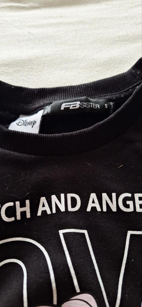 Zwarte trui met Stitch en Angel opdruk, Ophalen of Verzenden