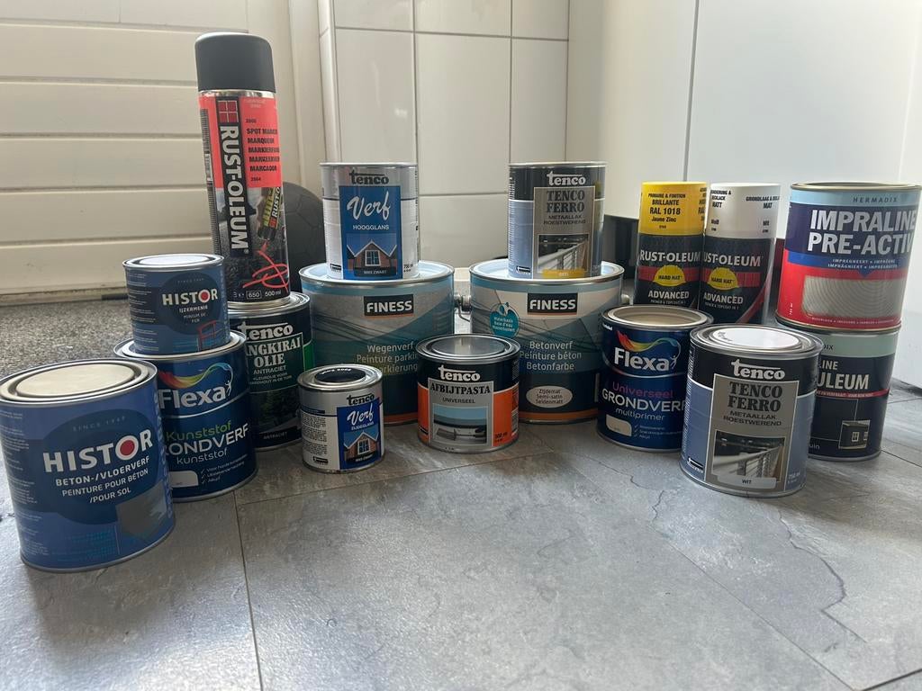 Tenco, Flexa, Rustoleum primers, metaallakken, spuitbussen, Overige kleuren, Nieuw, Ophalen of Verzenden, Verf