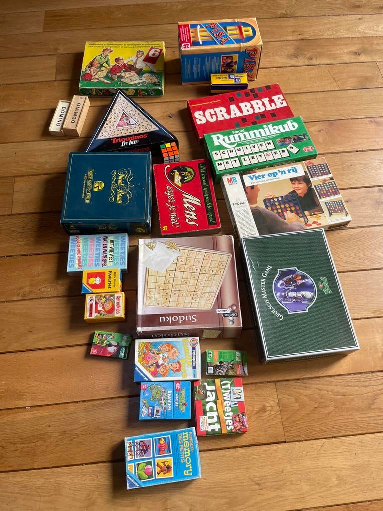 Scrabble/mens erger je niet/triominos/kwartet, Verzamelen, Speelgoed, Ophalen, Gebruikt