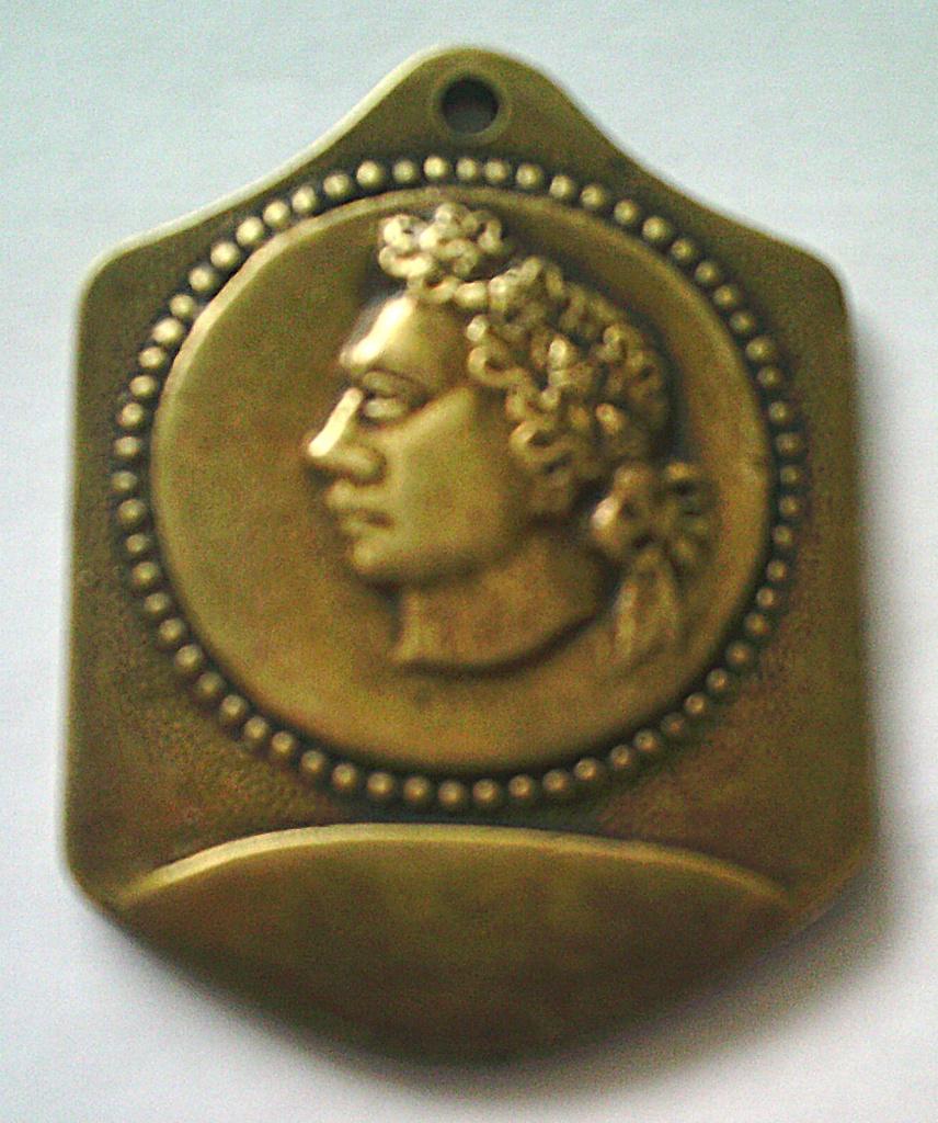 Penning/medaille met afbeelding Julius Caesar., Verzenden, Brons, Buitenland