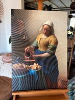 Canvas schilderij Het Melkmeisje, Ophalen of Verzenden, Schilderij, 75 cm of meer