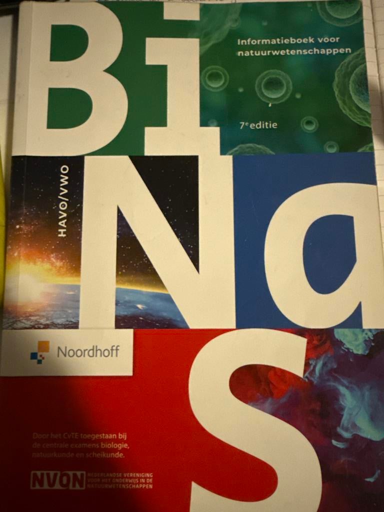 Binas Noordhoff Havo/Vwo 7e editie, Boeken, Schoolboeken, Ophalen, Zo goed als nieuw, Overige niveaus, Biologie