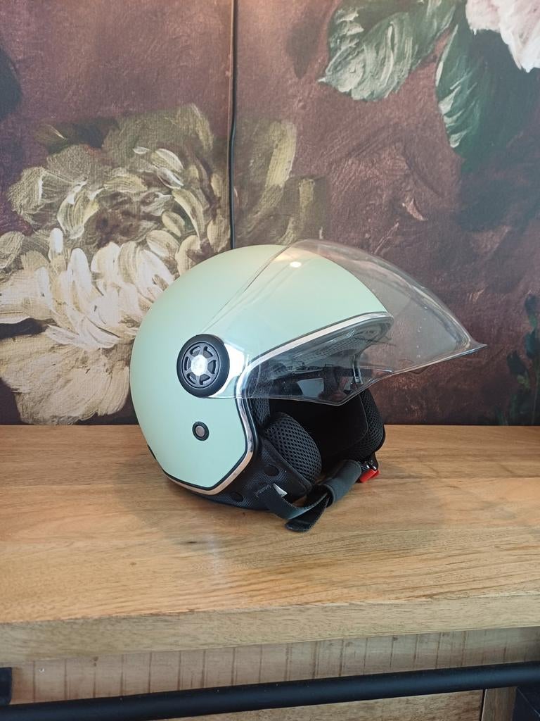 VINZ helm groen, Fietsen en Brommers, Brommerhelmen, Ophalen, Zo goed als nieuw, Small, VinZ