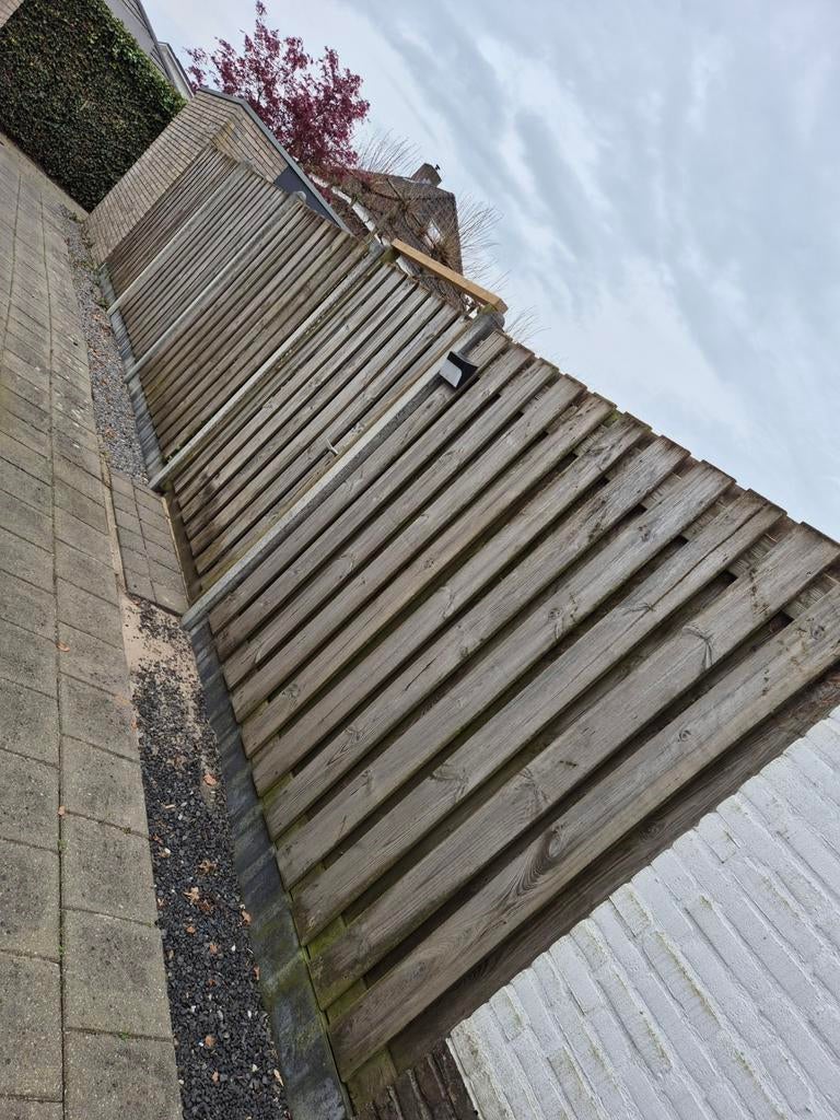 Geïmpregneerde grenen schutting met poort, Tuin en Terras, Schuttingen, Ophalen of Verzenden