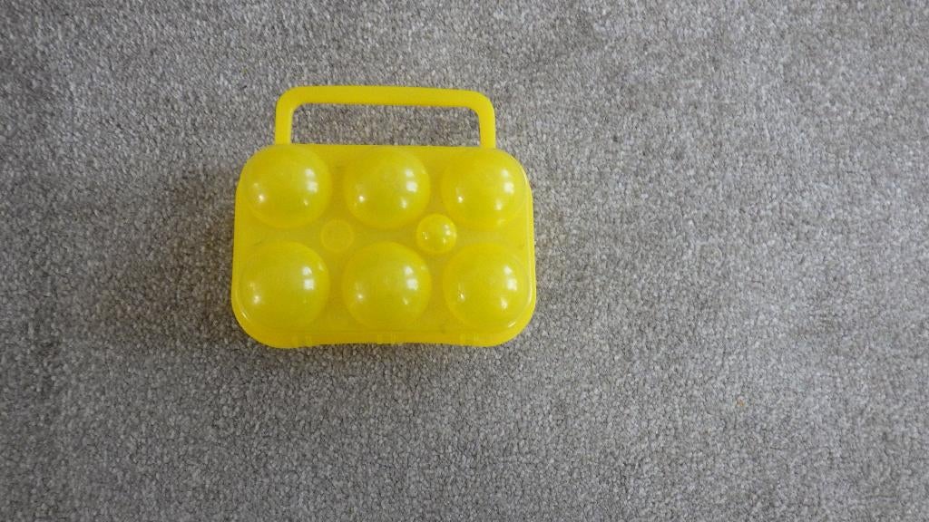 mooi geel retro eierdoosje van kunststof, Ophalen of Verzenden, Overige typen