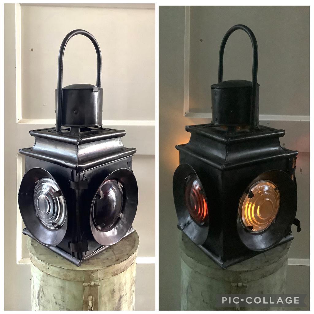 Antieke Franse spoorweglantaarn uit 1923, Ophalen