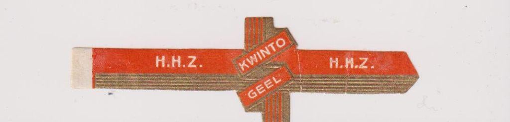 sigarenbanden - H.H.Z. - KWINTO, Ophalen of Verzenden, Zo goed als nieuw, Sigarenbandjes