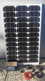 Zonnestroomset 50 watt met zonnepaneel en laadregelaar, Ophalen, Zo goed als nieuw