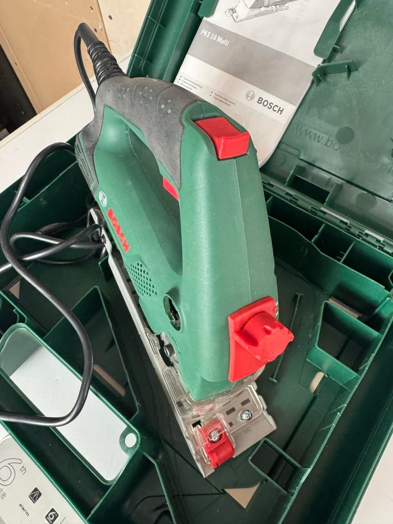 Bosch PKS 40 Handcirkelzaag, bonaanslag, zaagblad voor hout, karton Model 2015. 21,6 cm groen