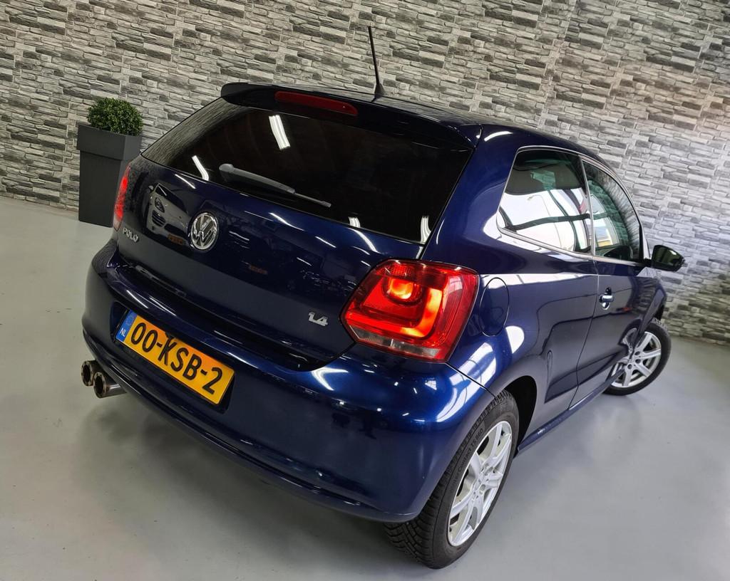 Volkswagen Polo 1.4-16V Highline*DSG automaat*Bluetooth*NAP!, Euro 5, 86 pk, 4 cilinders, Blauw