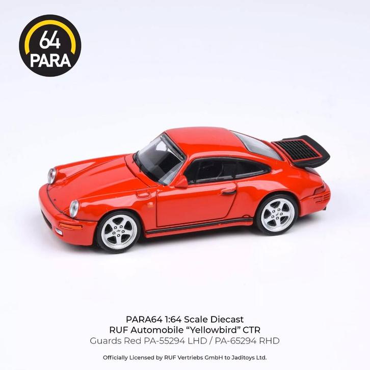 1987 RUF CTR left hand drive red 1:64 64 para P64 040, Hobby en Vrije tijd, Modelauto's | Overige schalen, Nieuw, Auto, Verzenden