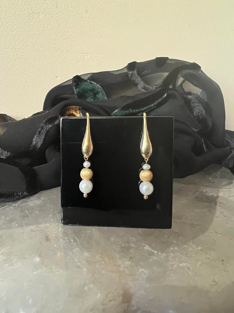 Akoya zoutwater parel saffier geluk balans harmonie uniek, Ophalen of Verzenden, Nieuw, Zilver, Met edelsteen