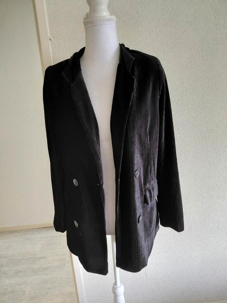 My Jewellery Limited ribfluwelen blazer zwart maat S, Kleding | Dames, Jasjes, Kostuums en Pakken, Zo goed als nieuw, Jasje, Maat 36 (S)