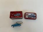 Disney Cars Doc Hudson miniatuur model in opbergblik, Ophalen, Overige figuren, Zo goed als nieuw, Beeldje of Figuurtje