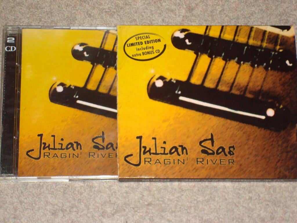 Julian Sas...Ragin' River..Limited edition bonus cd !!.., Ophalen of Verzenden, 1980 tot heden, Zo goed als nieuw, Blues