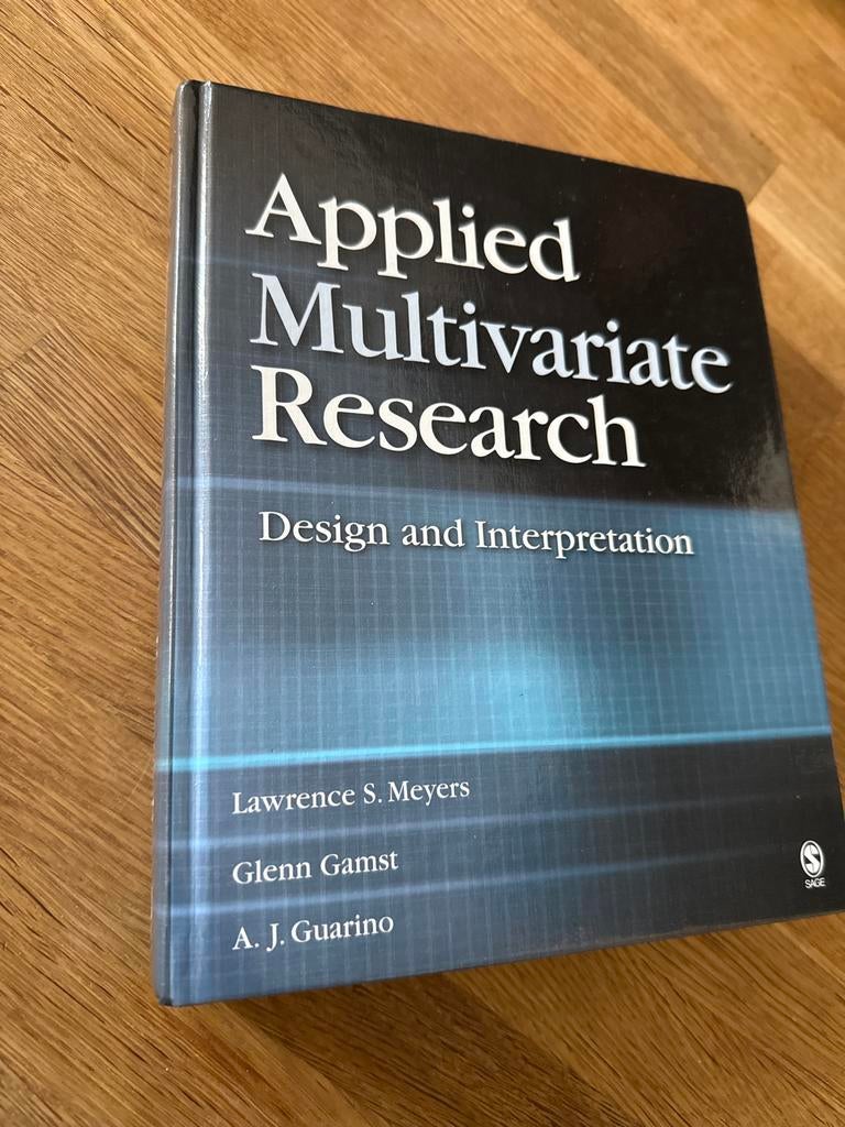 Applied Multivariate Research - Design & Interpretation, Ophalen of Verzenden, Beta, Zo goed als nieuw, HBO