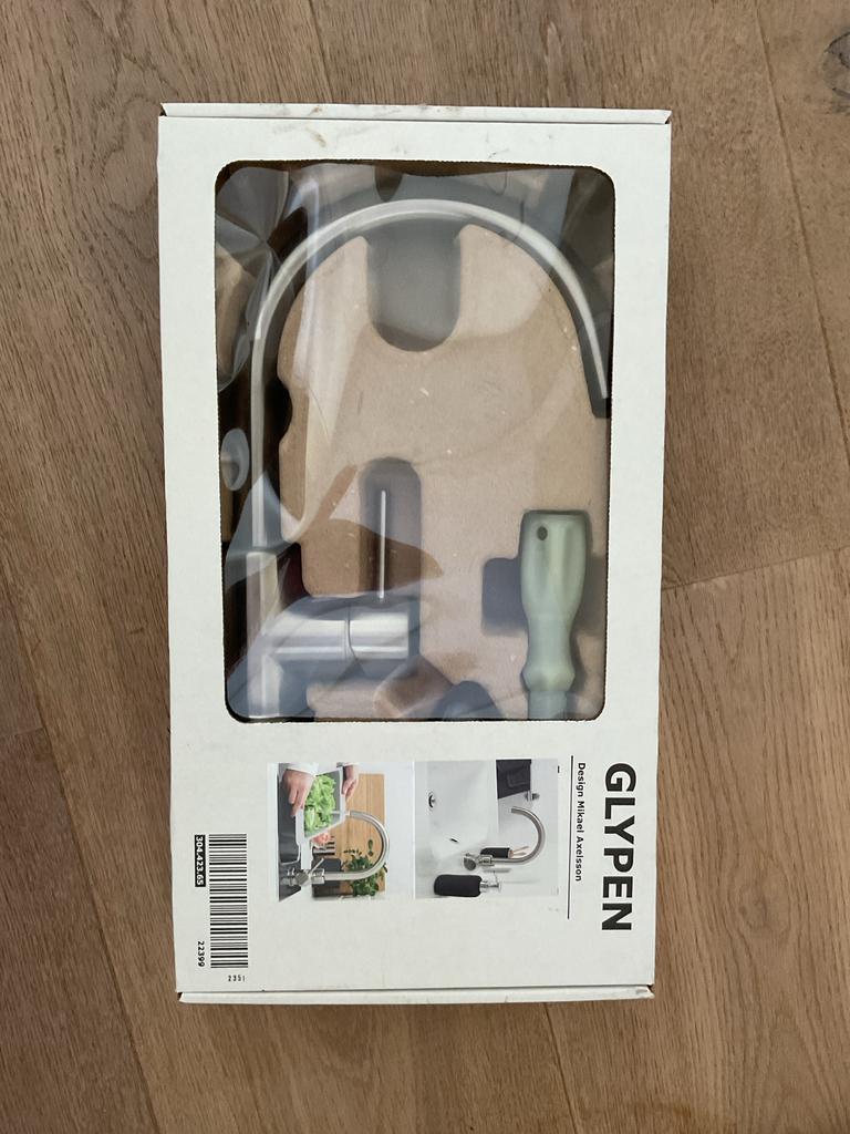 IKEA GLYPEN Keukenkraan - Nieuw in doos, Ophalen of Verzenden, Nieuw, Rvs, Kraan