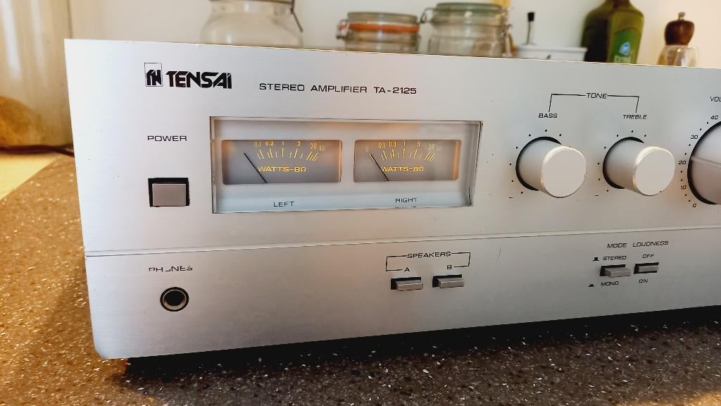 Tensai TA-2125 Stereo Integrated Amplifier VU Meters, Overige merken, Gebruikt, Ophalen of Verzenden, Minder dan 60 watt