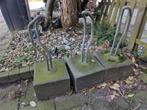 3x Fietsrek schuin met betonnen voet, Ophalen of Verzenden, Gebruikt