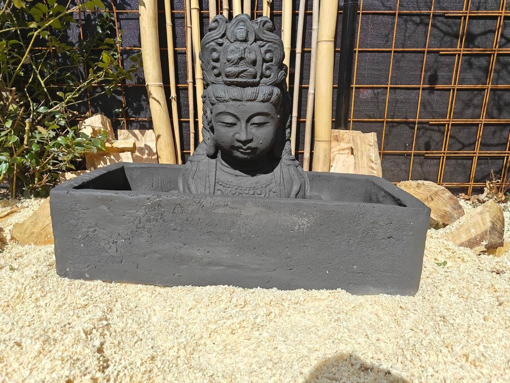 Mooie Geisha oosterse Buddha fontein water ornament beton, Ophalen of Verzenden, Nieuw, Beton, Fontein