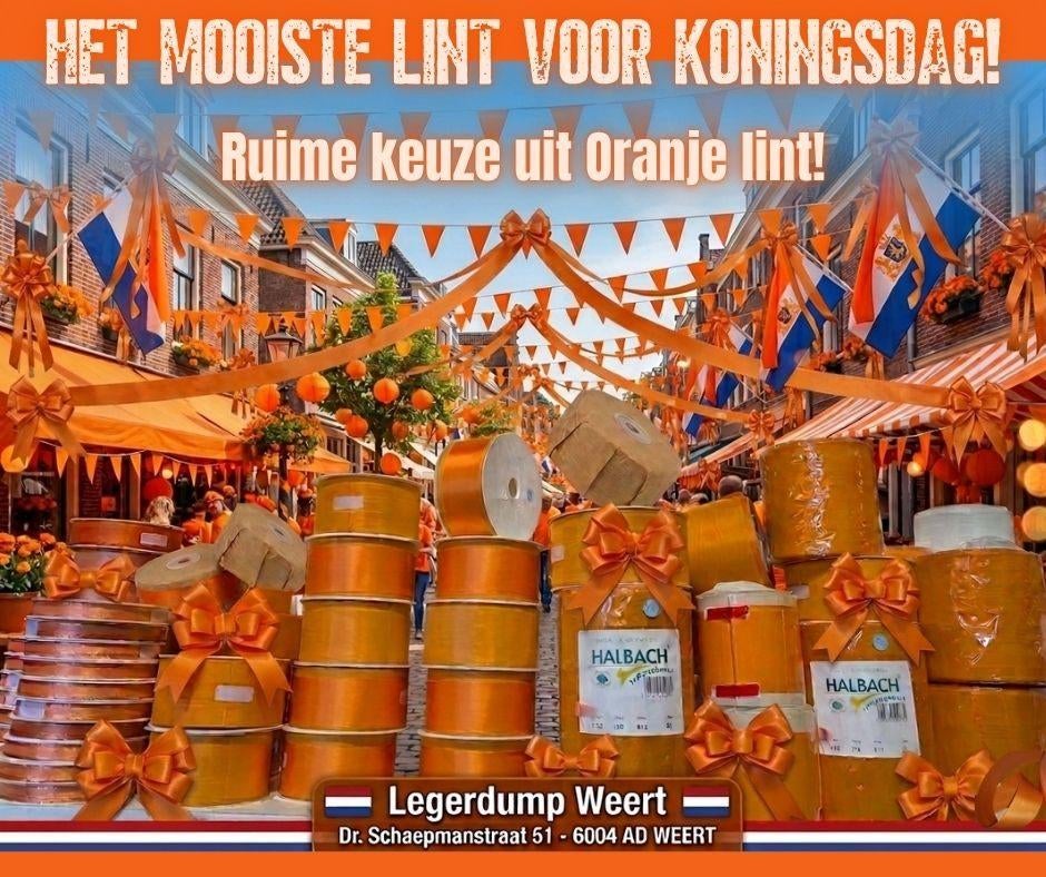 ORANJE LINT / KONINGSLINT, Ophalen of Verzenden, Nieuw, Oranje, Overige typen