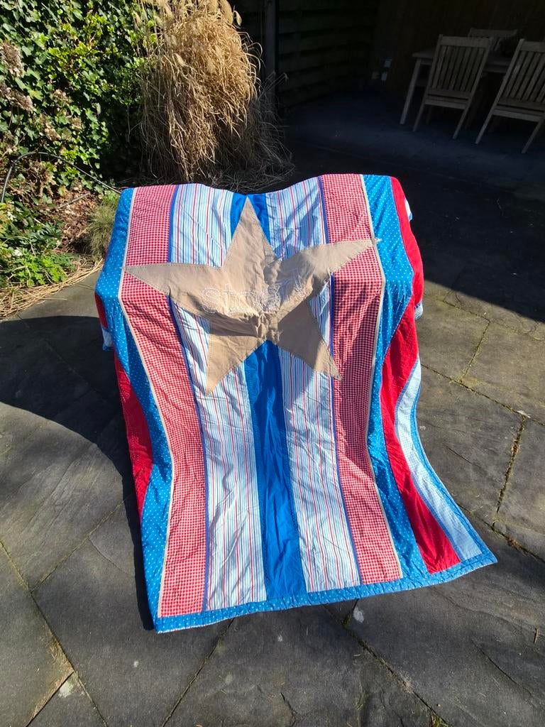 Unieke sprei/quilt Stoer van merk Lief!, Ophalen, Zo goed als nieuw, Tweepersoons, Overige typen