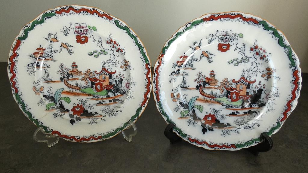 Antique Ashworth Bros. Hanley "Gaudy Willow" borden [1753], Ophalen