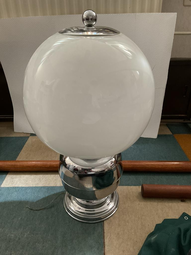 Grote tafellamp, Huis en Inrichting, Lampen | Tafellampen, Ophalen, Gebruikt, Glas, 50 tot 75 cm