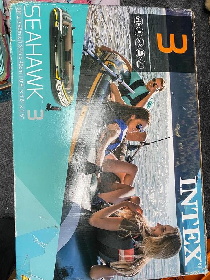 Intex Seahawk 3 rubberboot - Zo goed als nieuw, Tuin en Terras, Zwembaden, Zo goed als nieuw, Ophalen of Verzenden