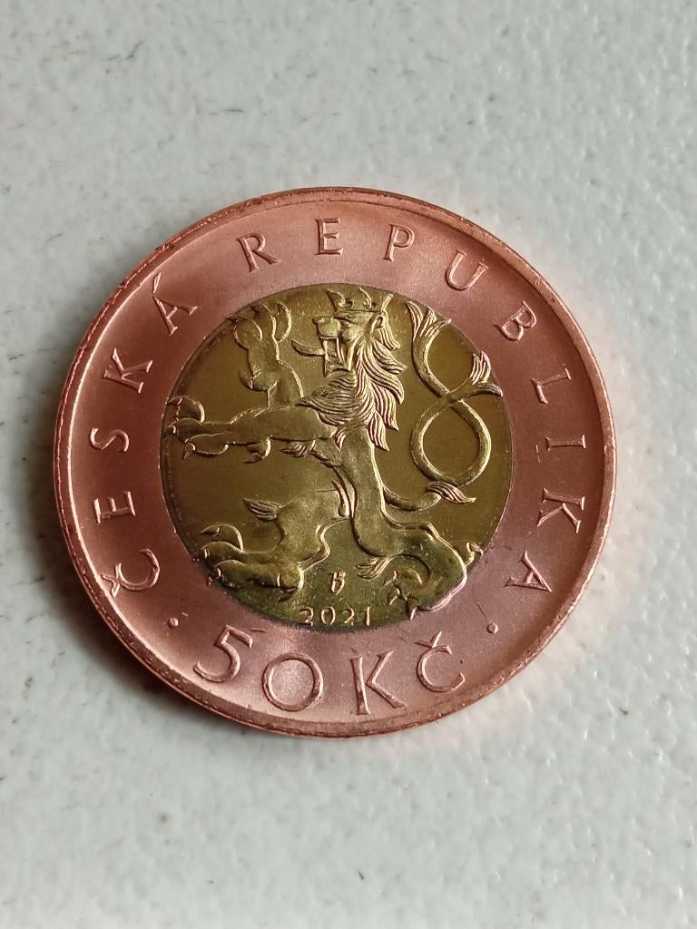 Tsjechië 50 kronen 2021., Ophalen of Verzenden, Overige landen, Losse munt