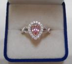 Zilveren ring met mooie stenen maat 19.25 nr.014, Verzenden, 19 tot 20, Zo goed als nieuw, Dame