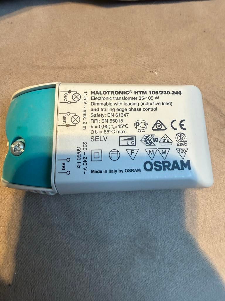 5x OSRAM Halotronic HTM 105/230-240 Transformator, Ophalen of Verzenden, Gebruikt, Overige typen