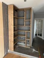 Steigerhouten hoek- of wandkast - demonteerbaar, Ophalen, Met plank(en), Gebruikt, 100 tot 150 cm