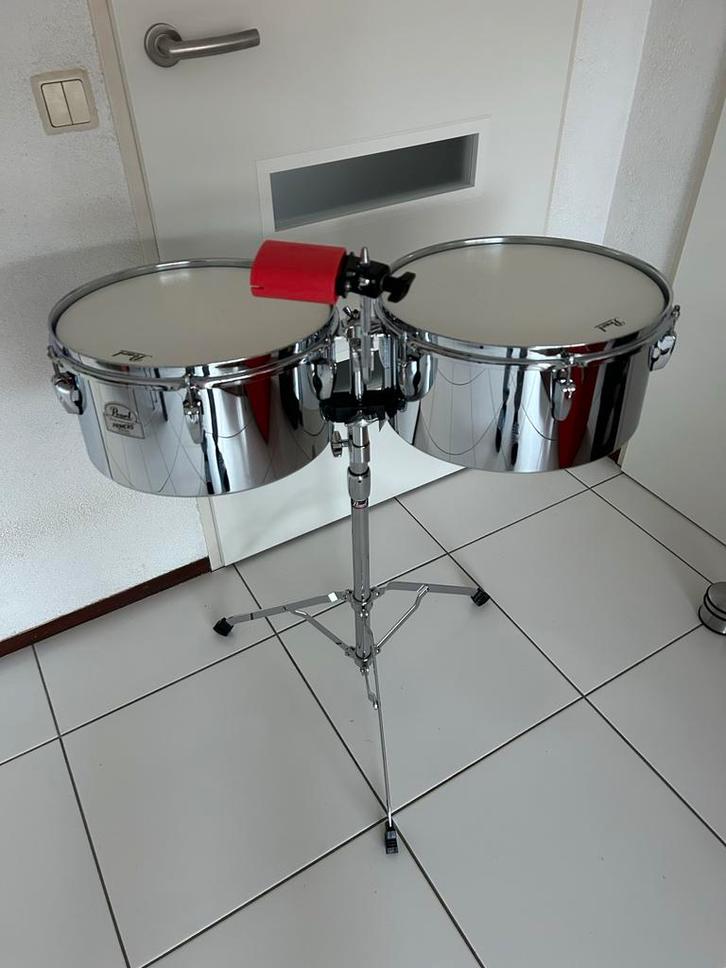 Pearl Primero Timbales - Nieuwstaat!, Muziek en Instrumenten, Drumstellen en Slagwerk, Zo goed als nieuw, Pearl, Ophalen