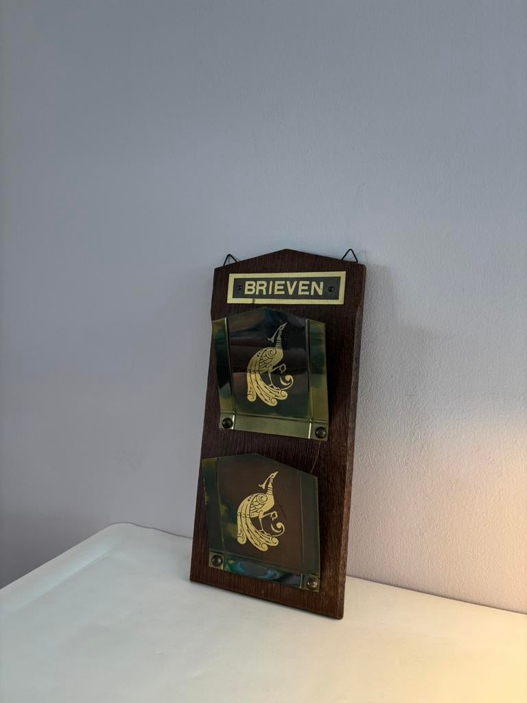 Vintage Art Nouveau brieven wandhouder, *, Gebruikt, Verzenden, *