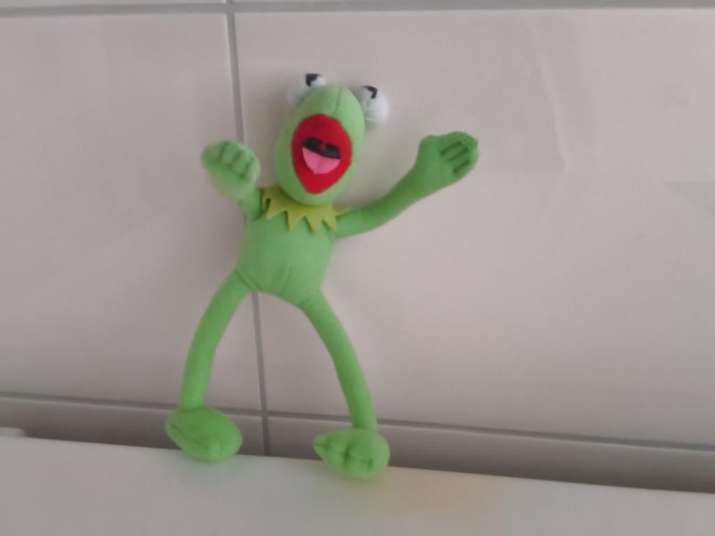 Kikker knuffeltje figuurtje., Ophalen of Verzenden, Zo goed als nieuw