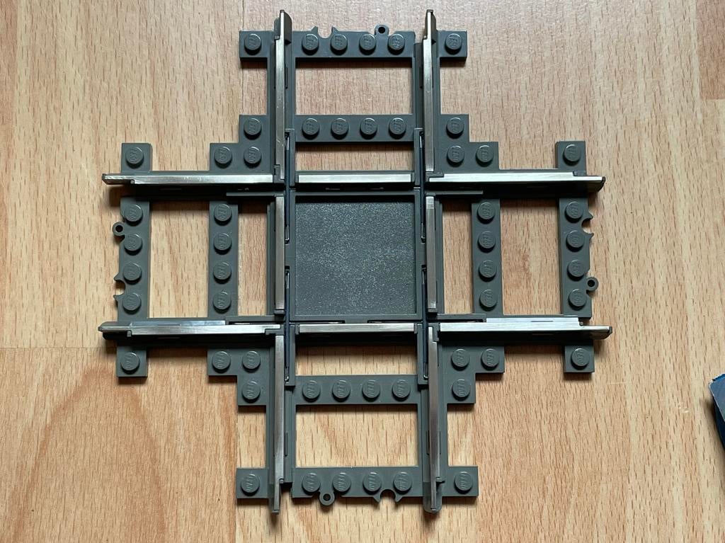 Lego 9 volt trein kruising 4519, Ophalen of Verzenden, Zo goed als nieuw, Complete set, Lego