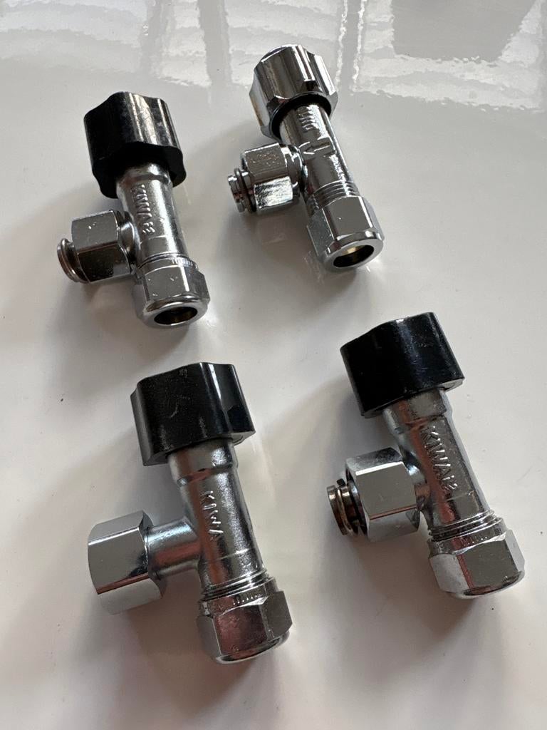 VSH hoekafsluiters 3/8” x 12 mm – NIEUW – set, Ophalen of Verzenden, Nieuw, Chroom, Overige typen