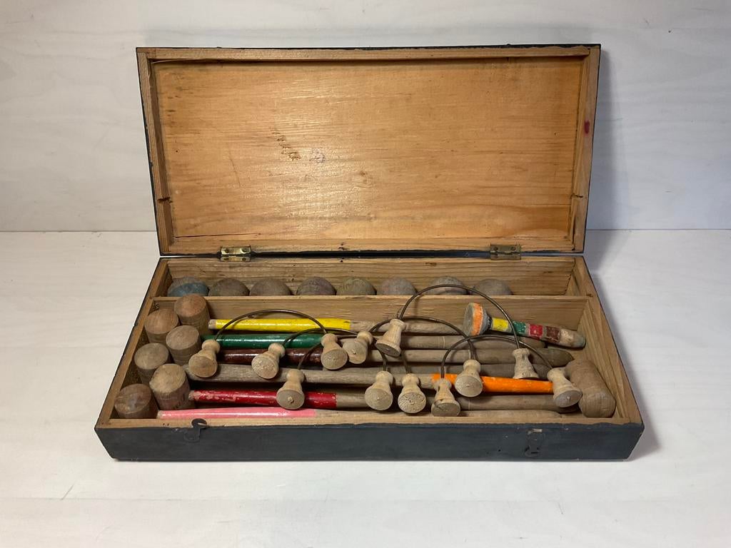 Vintage indoorcroquetset mini croquet, Ophalen of Verzenden