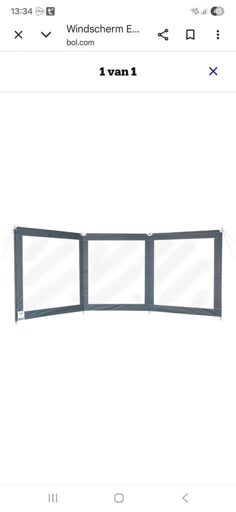 Doorzichtig windscherm met metalen ondersteuning, Ophalen of Verzenden