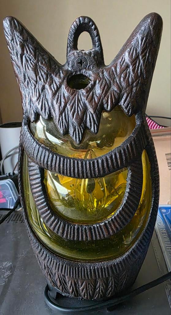 Uil lamp gietijzer, Ophalen of Verzenden