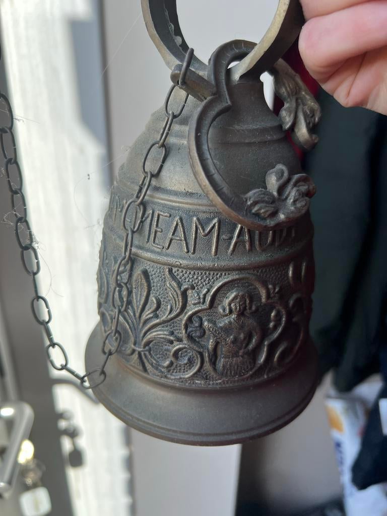 Antieke Kloosterbel met Religieuze Afbeeldingen, Antiek en Kunst, Ophalen of Verzenden