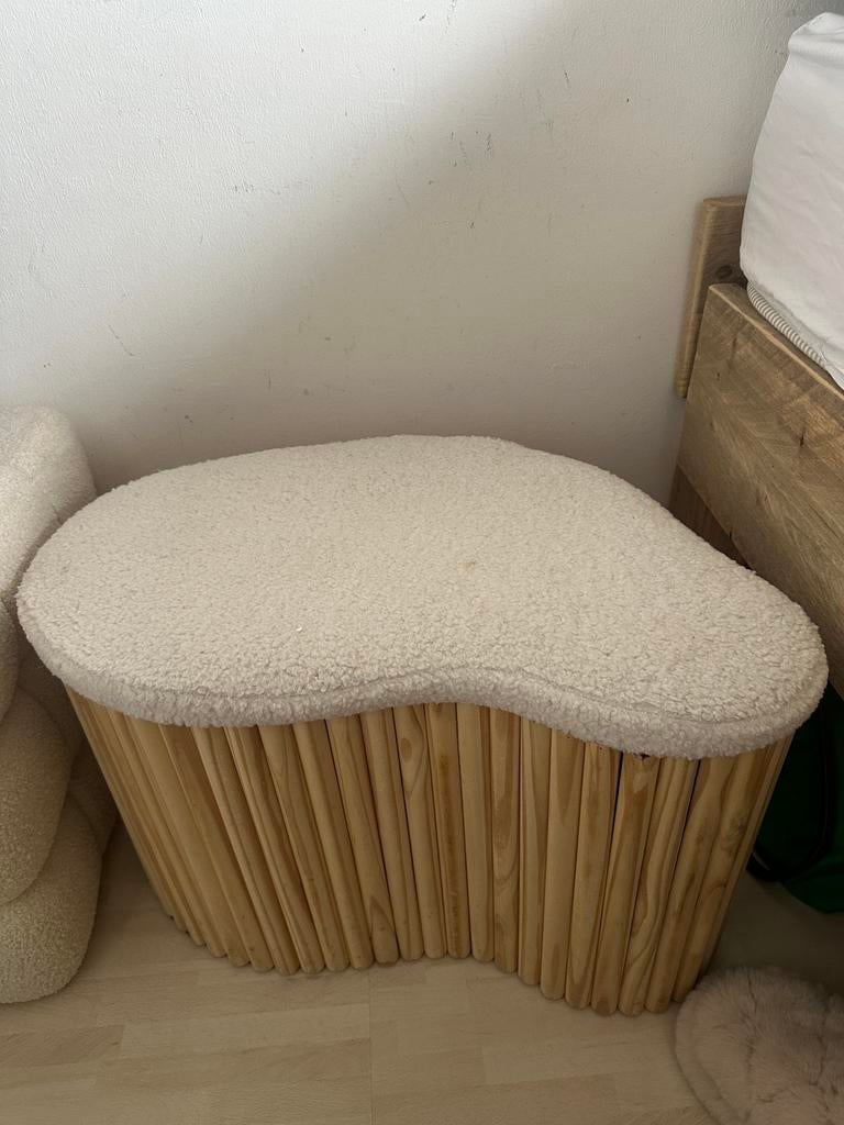 Teddy poef, Ophalen of Verzenden, Zo goed als nieuw, Rond, Minder dan 50 cm