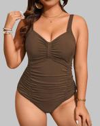 Badpak Birgit Bruin (44-52), Kleding | Dames, Grote Maten, Verzenden, Nieuw, Bruin, Lingerie of Zwemkleding