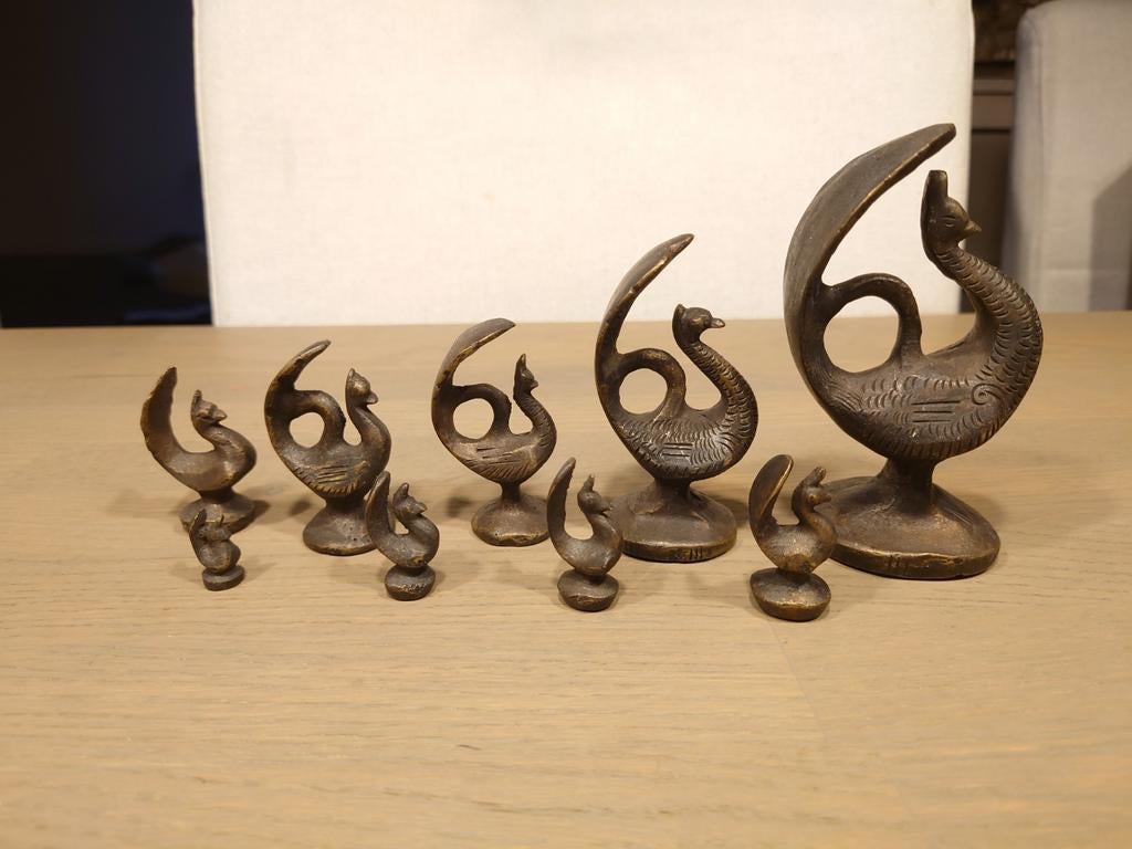 Opiumgewichten brons bronzen pauw antiek opium weight, Antiek en Kunst, Ophalen of Verzenden, Brons
