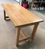 Eiken eettafel, Ophalen, Rechthoekig, 50 tot 100 cm