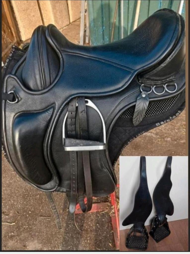 Boomloze Barefoot Barrydale Zadel + Pad, Zwart Maat 2, Ophalen of Verzenden, Zo goed als nieuw, Dressuur