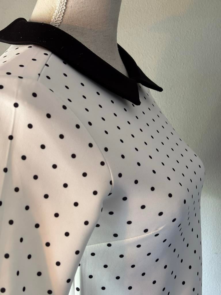 Zara Polkadot Crop Top met Peter Pan-kraag - Maat 36, Kleding | Dames, Tops, Ophalen of Verzenden, Maat 36 (S), Wit, Korte mouw