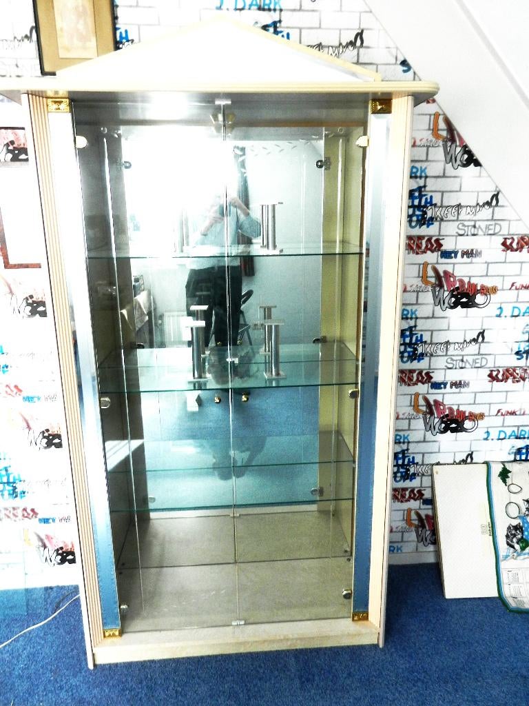 klassieke vitrinekast, Huis en Inrichting, Kasten | Vitrinekasten, Ophalen, Klassiek, 50 tot 100 cm, 150 tot 200 cm